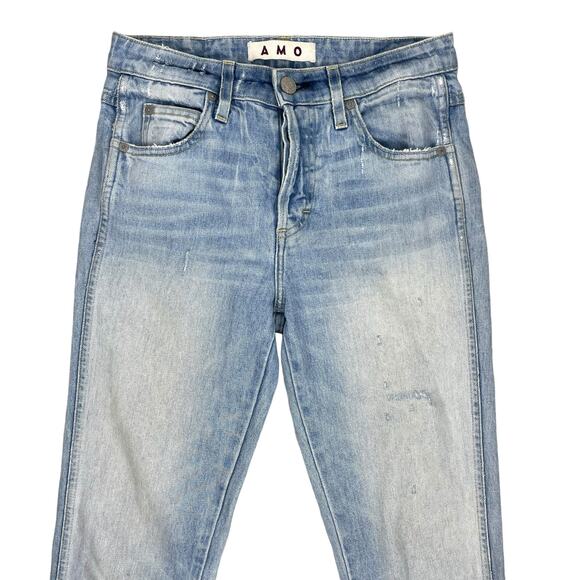 AMO Babe High Rise Straight Leg Crop Jeans Sweet Cheeks Size 27 - Picture 4 of 10